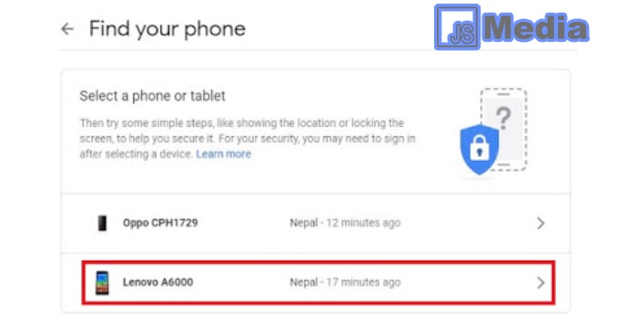 2. Cara Melacak Android yang Hilang Menggunakan Email