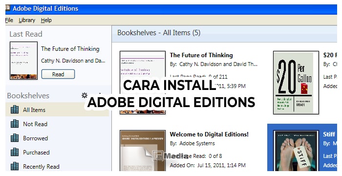 Cara Instal Adobe Digital Editions