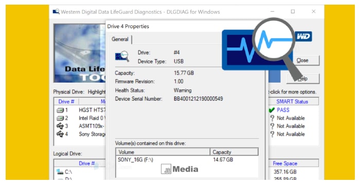 3 Fitur Western Digital Data Lifeguard Diagnostics