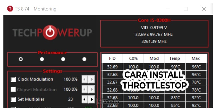 Cara Install Aplikasi ThrottleStop