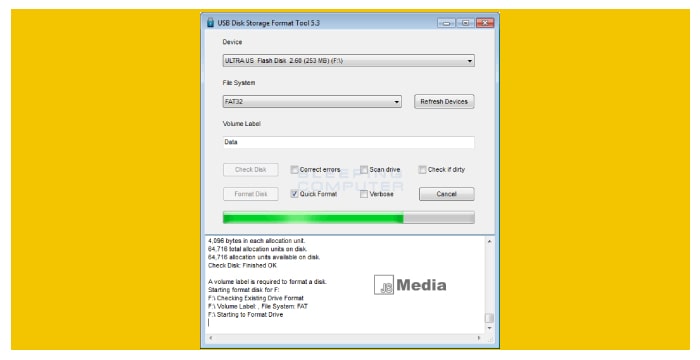 4 Fitur USB Disk Storage Format Tool