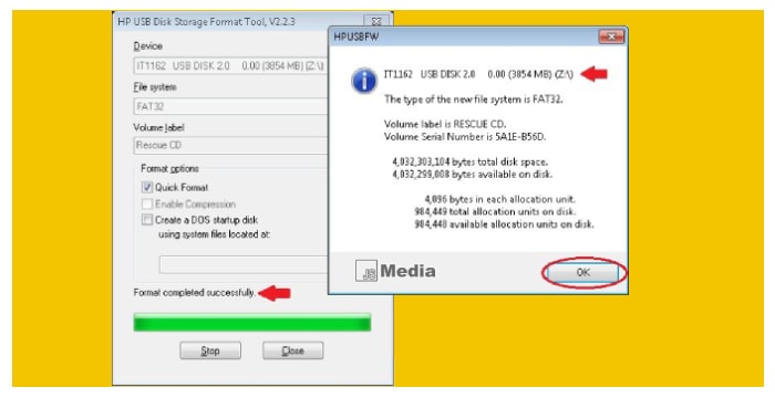 Cara Pemasangan HP USB Disk Storage Format Tool