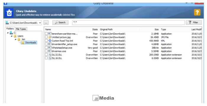 Kelebihan Aplikasi Glary Undelete