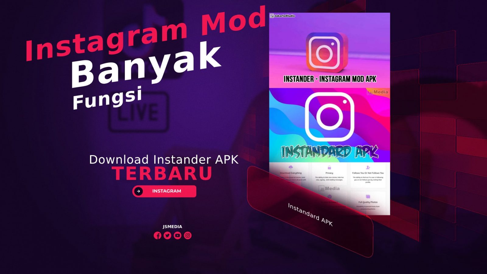 Download Instander APK Terbaru, Instagram Mod Banyak Fungsi