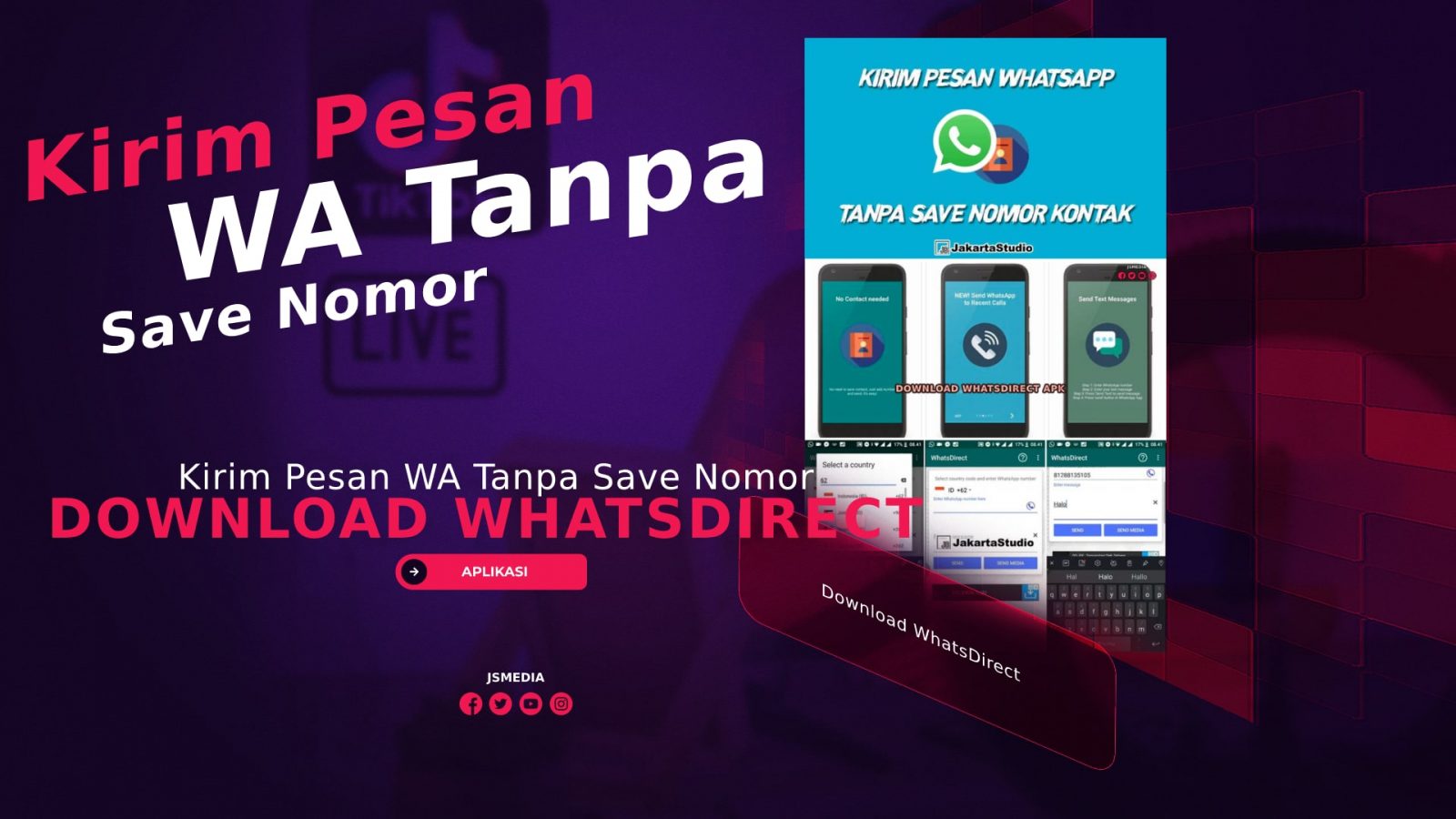 Download WhatsDirect, Kirim Pesan WA Tanpa Save Nomor