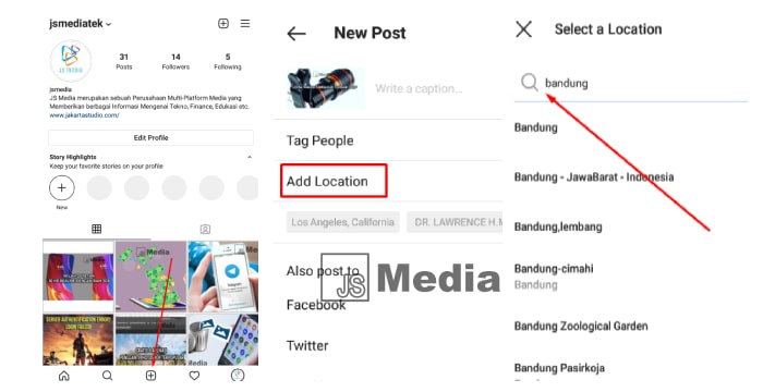1. Cara Menambah Lokasi Baru Secara Langsung di Instagram