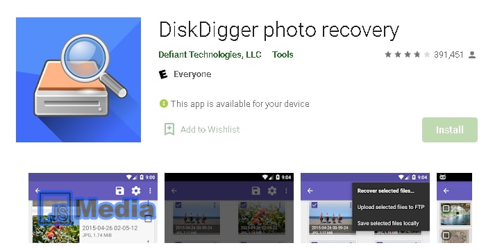 1. Cara Mengembalikan Folder Terhapus Menggunakan Aplikasi DiskDigger