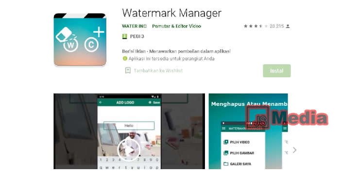 1. Menggunakan Aplikasi Watermark Manager