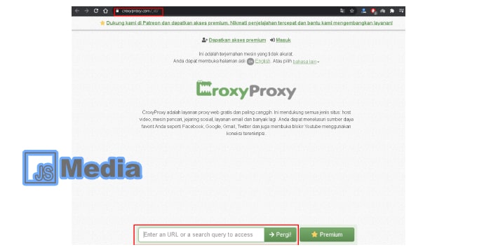 1. Menggunakan Situs Proxy