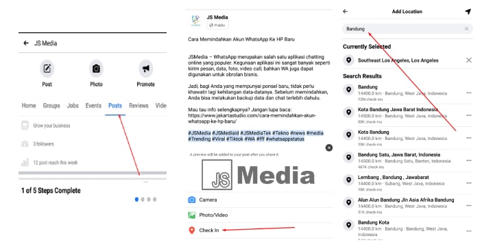 2. Cara Menambahkan Lokasi di Instagram Melalui Facebook