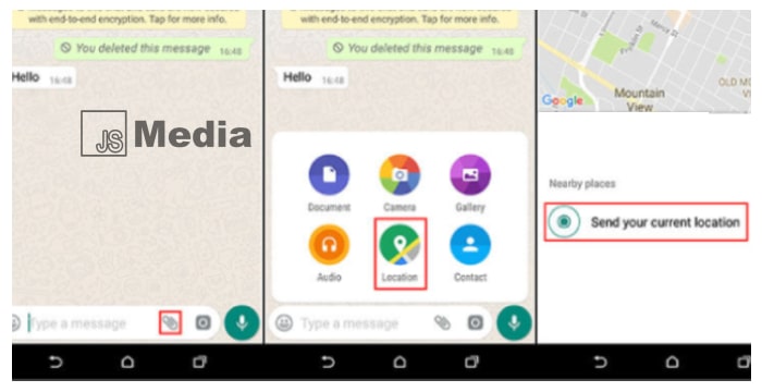 2. Membagikan Lokasi Terdekat di WA