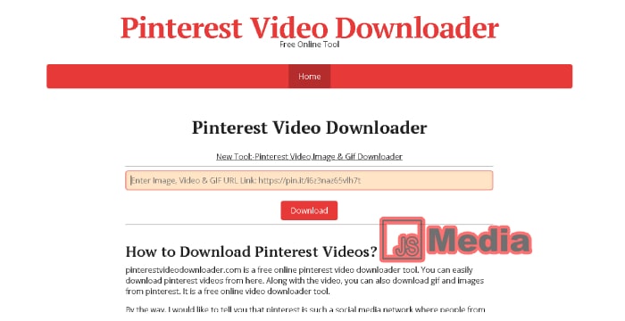 2. Pinterest Video Downloader