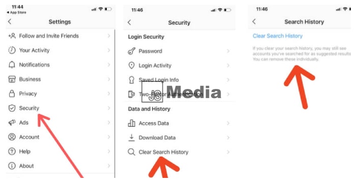 3. Cara Menghapus Pencarian di IG pada Smartphone iPhone