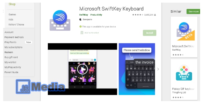 3. Mematikan Getaran Keyboard Di Aplikasi SwiftKey