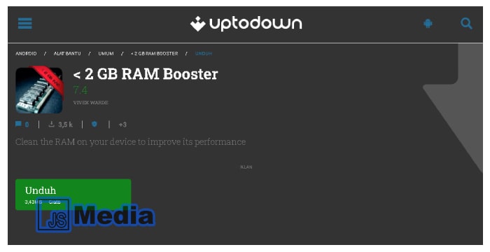 3. Menggunakan Aplikasi 2GB RAM Booster