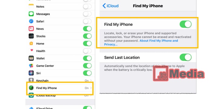 4. Menggunakan Find My iPhone