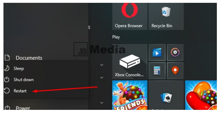 4. Restart Laptop Anda