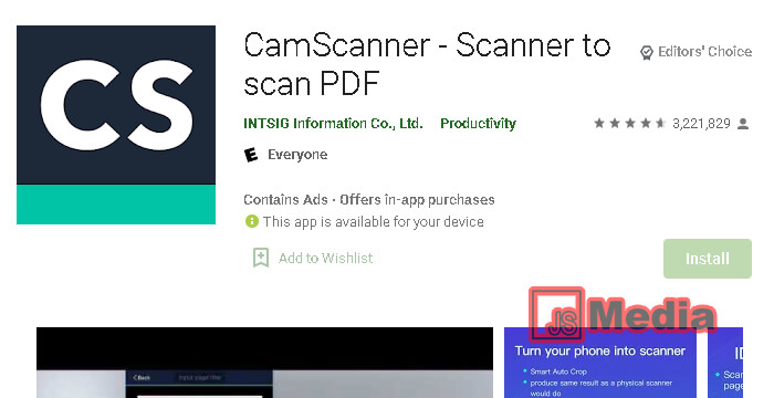 3. Menggunakan CamScanner – Phone PDF Creator