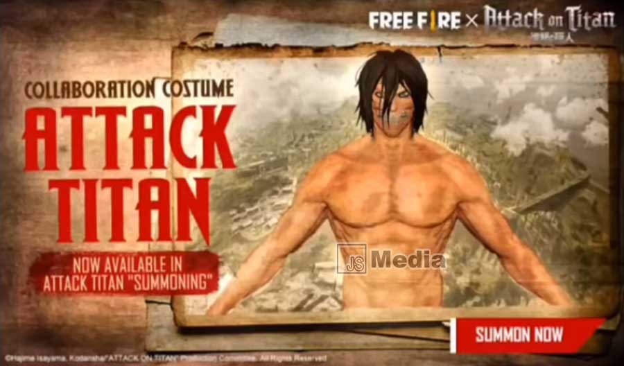 Cara Mendapatkan Skin Attack Titan FF