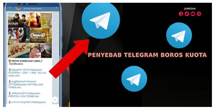 Penyebab Telegram Boros Kuota