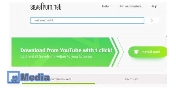 1. Menggunakan Savefrom.net