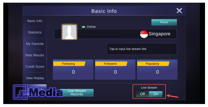 1. Menggunakan Menu Profile