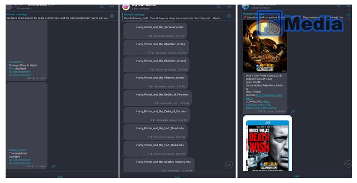 2. Menonton Film di Telegram Boros Kuota