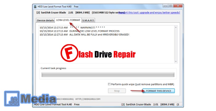 2. Repair Flashdisk Menggunakan Low Level Format