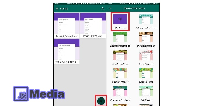 2. Membuat Google Form Menggunakan Smartphone Android