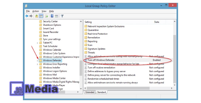 2. Melalui Local Group Policy