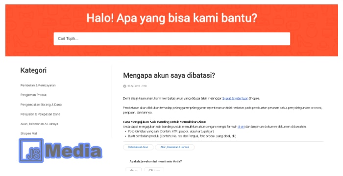 2. Akun Shopee Dibatasi