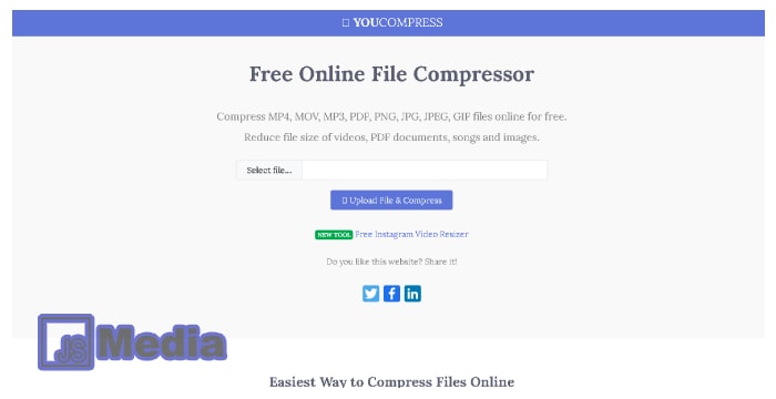 3. Mengkompres Video di Android Menggunakan Situs YouCompress