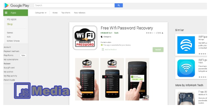 3. Melalui Aplikasi Free WiFi Password Recovery