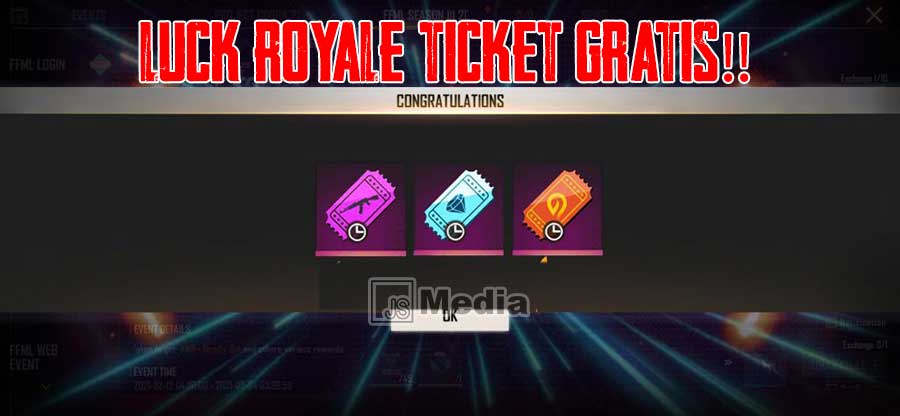 Luck Royale Ticket FF Gratis