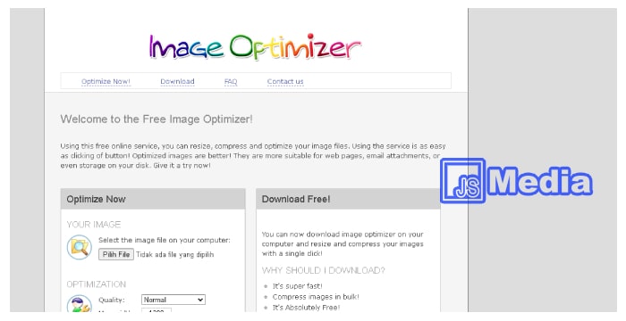 2. Melalui Image Optimizer.Net