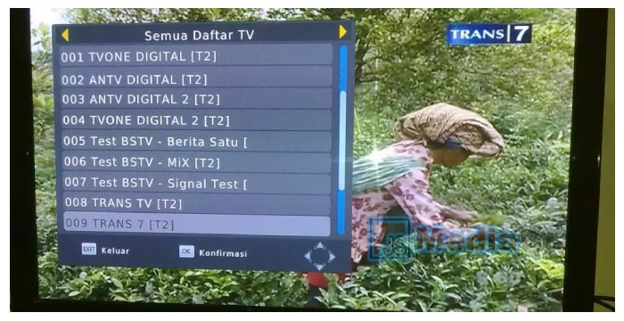 Cara Alternatif Menampilkan Sinyal Trans TV dan Trans 7 Hilang