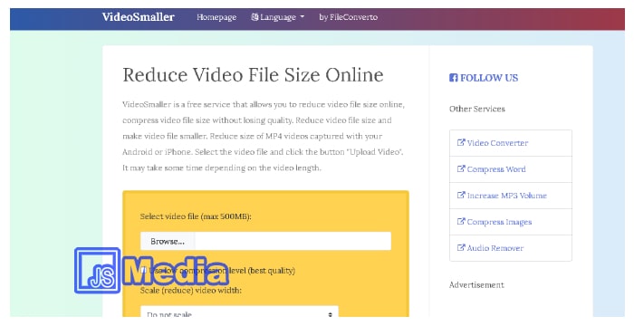 5. Melalui Situs Videosmaller.Com
