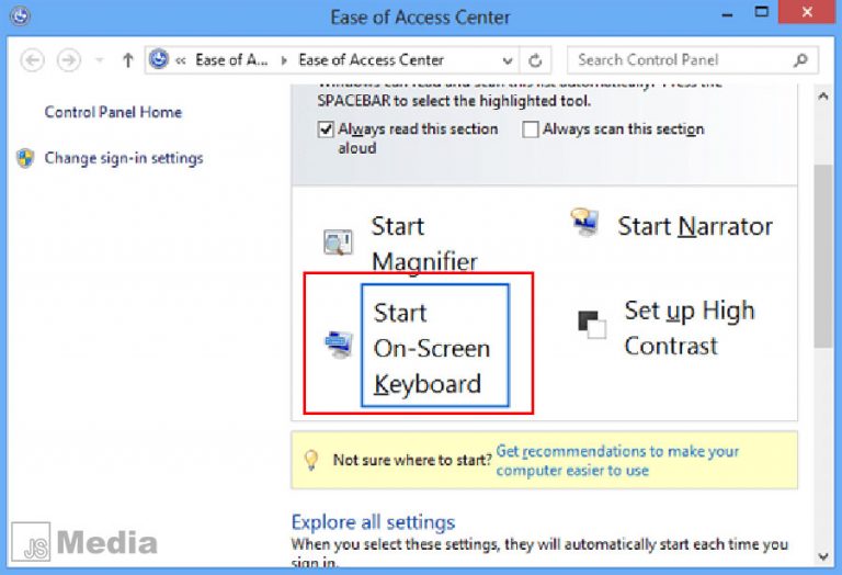 Cara Mengaktifkan Keyboard Komputer Windows Xp