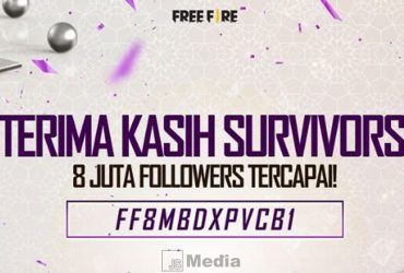 Kode Redeem 8 Juta Followers Garena FF Indonesia