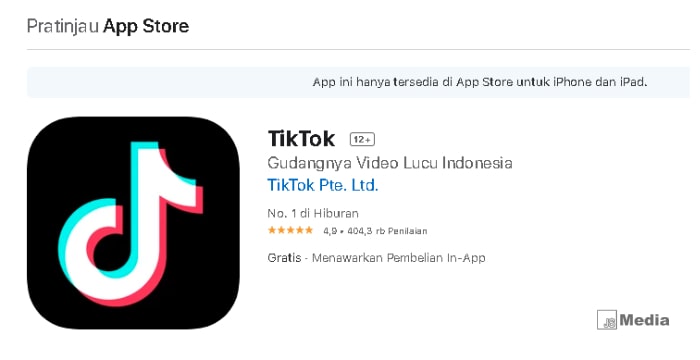 4 Langkah Download TikTok Lite di Ponsel iPhone