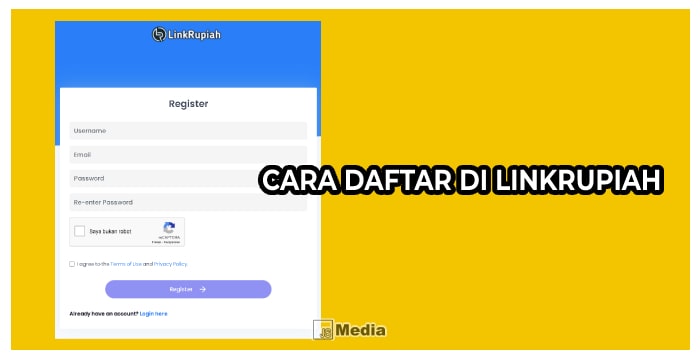 Cara Daftar di Link Rupiah