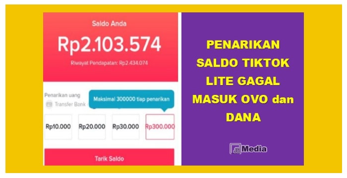 Cara Memasukkan ID OVO untuk Transfer Saldo TikTok Lite