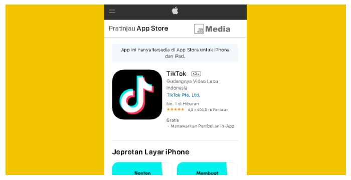 2. Buka Aplikasi App Store Melalui iPhone