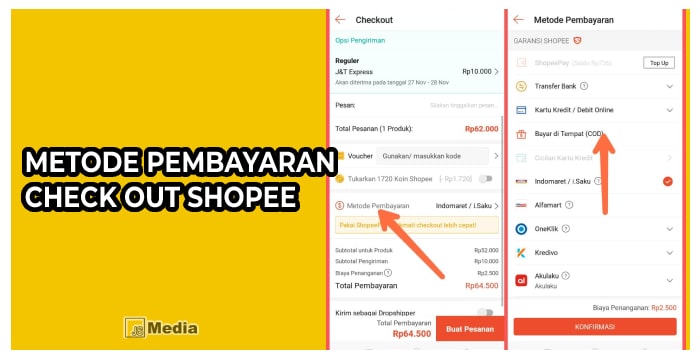 3 Metode Pembayaran Check Out Shopee