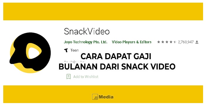 Cara Dapat Gaji Bulanan dari Snack Video