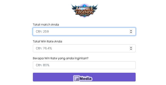 Cara Pakai Penghitung Win Rate ML dengan Penghitung WR