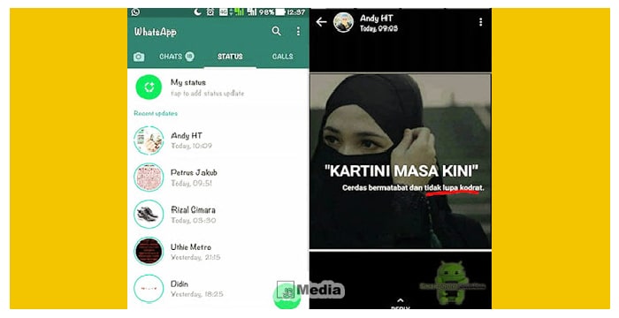 2.  7+ Cara Membuat Status Gambar di WA