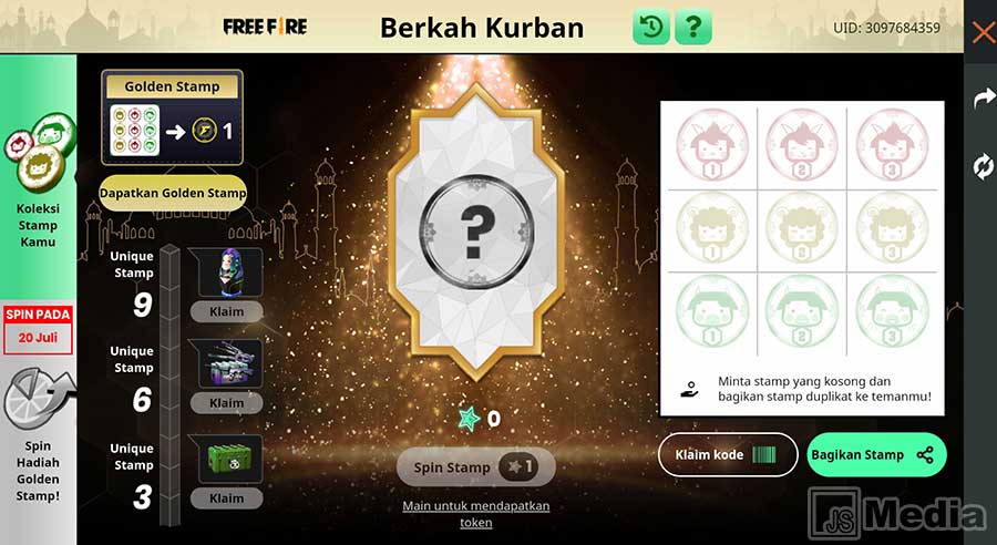 Cara Mengumpulkan Stamp Berkah Kurban FF