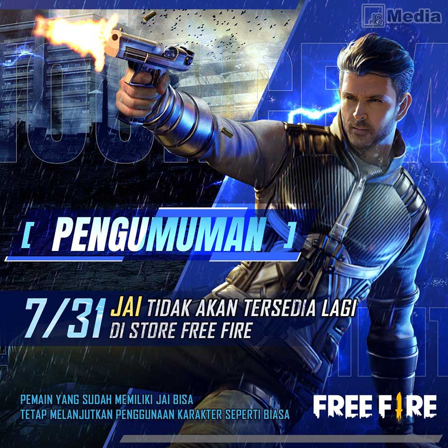 Karakter Jai Dihapus dari Free Fire