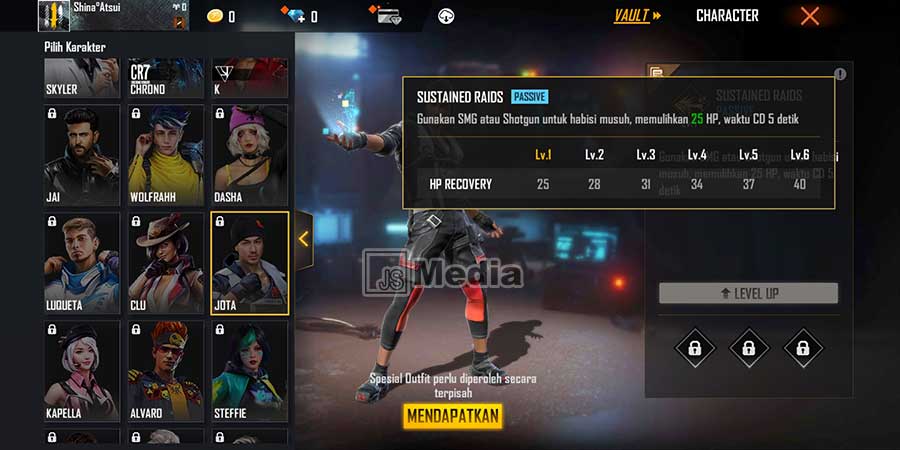 Karakter Rusher Free Fire